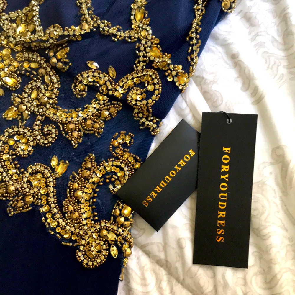FORYOUDRESS: brand new elegant navy blue dress.